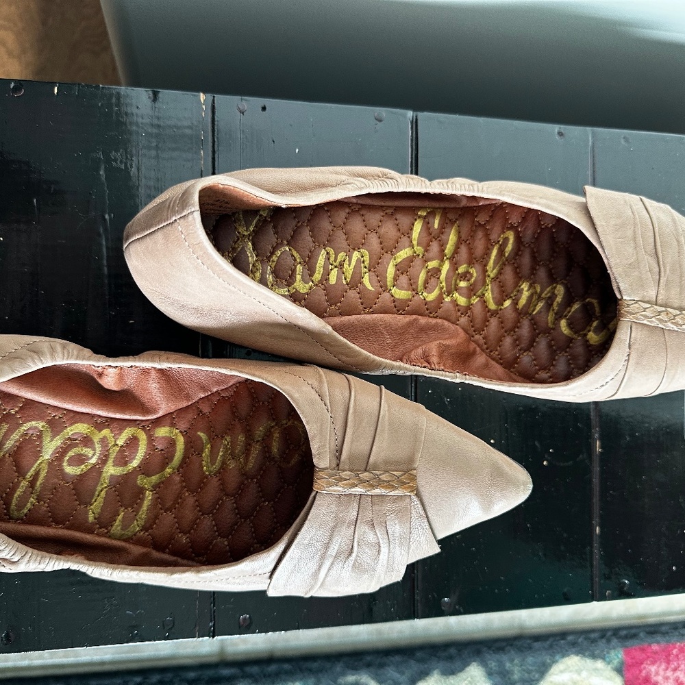 SAM EDELMAN PINK FLATS, SIZE 8 1/2